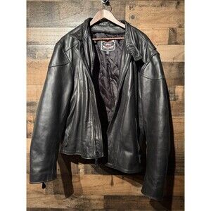 🔥Heavy Weight River Road Leather Biker Riding Jacket 2-3xl Sz 52